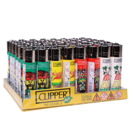 Lighter Clipper Rasta 48ct tray