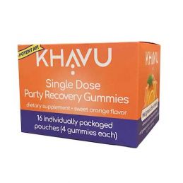 Khavu Party Recovery Gummies 4pk Orange Disp/16