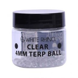 White Rhino 4MM Terp Balls Clear Display of 100